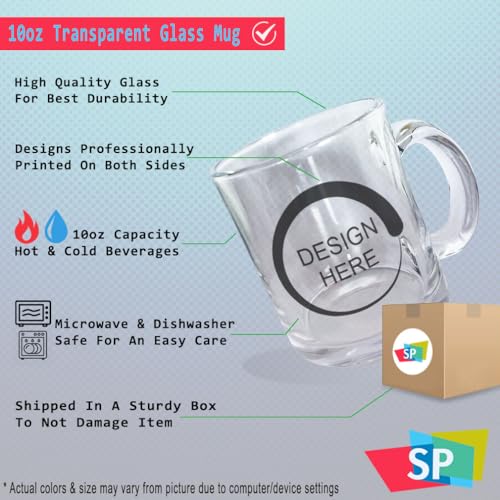 Mug de vidrio personalizado 10 onzas miniatura 2