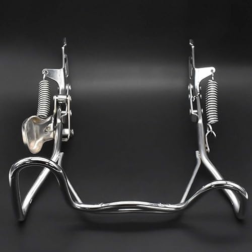 Miniatura 4 de Garneck Soporte de bicicleta de doble pierna para bicicleta, soporte plegable para bicicleta, soporte trasero para reparación de bicicletas, soporte