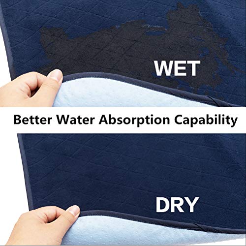 KOOLTAIL Waterproof Dog Food Mat Non-Slip 2 Pack - Absorbent Dog Bowl Mat Large Dogs Feeding Mat Washable Puppy Pee Pads… - Image 3