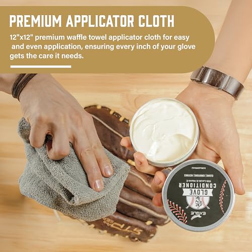 image for Eagle Leather Glove Conditioner Cream with Cloth Applicator - Glove Tr