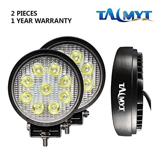 27W LED luces de trabajo 12V-24V focos de led 6500K luces de conducción luz de niebla Off Road conducción de luz LED (27W 2PCS)