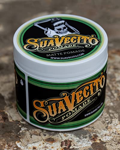 Suavecito Pomade Matte (Shine-Free) Formula 4 Oz, 1 Pack - Medium Hold Hair Pomade For Men - Low Shine Matte Hair Paste For Natural Texture Hairstyles #TOP5