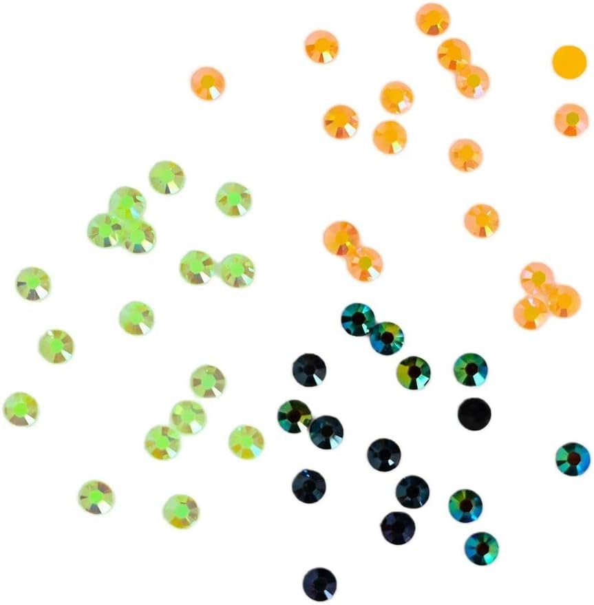 15000Pcs-1box Crystal Rhinestone 750pcs/Color Flat-Back,Colorful in Grids with 1 Pick Up Pen Nail Art Glass Rhinestones @G405(#) - (Color: 10)