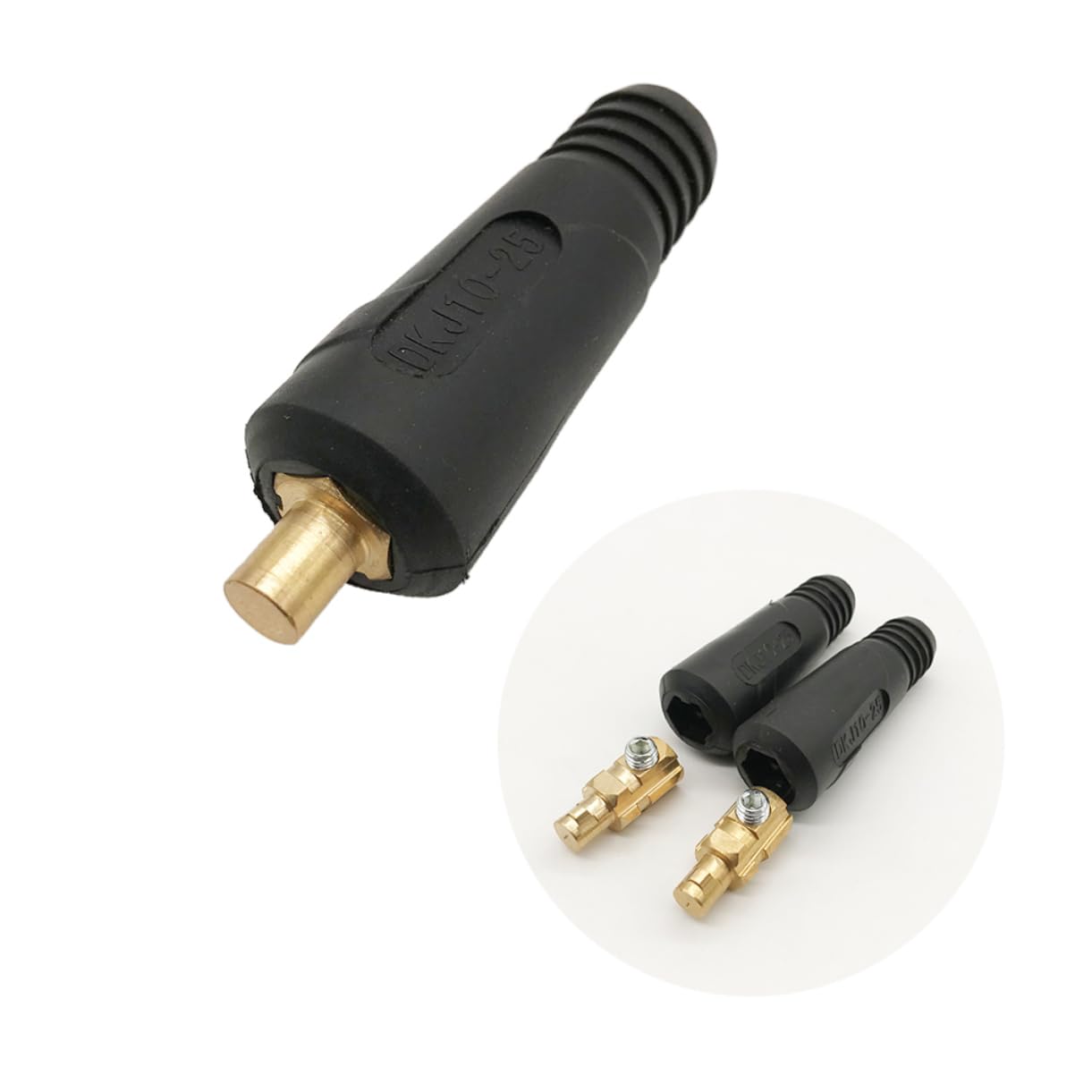 2pcs Connector for Welding High Temperature Resistant Excellent Electrical Conductivity Cable Fitting for Welding Equipment Accessories