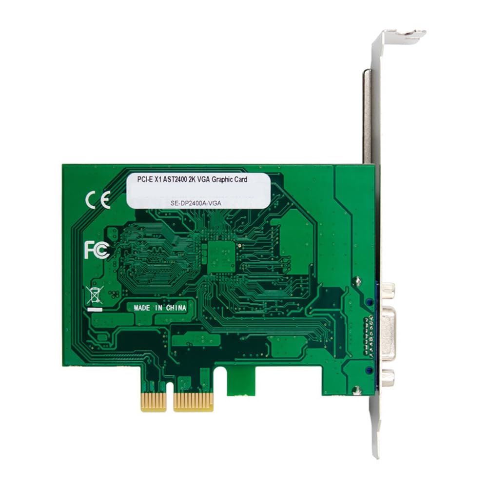 Scheda grafica PCIE X1 ST425 AST2400 VGA 2K 1920 X1200 32BPP@ 60Hz per Win10/per Win 11 32/64 PCIe
