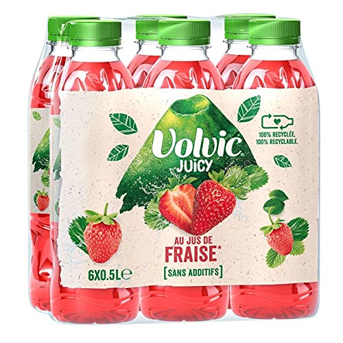 VOLVIC JUICY - Eau Fruité Juicy Fraise 6X50Cl - Prix de l'Unité Cover