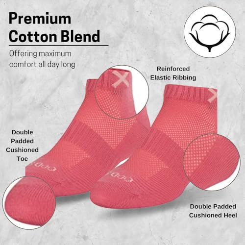 Image of Odd Sox - Basix Heather Athletic Ankle Socks - Performance Comfort Cotton Cushioned Breathable Arch Support - Unisex Sizing