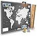 Produktbild VACENTURES Magnetische Pinnwand Weltkarte XXL"DARK" inkl. 2 x 15 magnetische Pins I Markiere Deine Reiseziele I Sammel Fotos und Magnete I Magnet Poster DIN A0 - world map