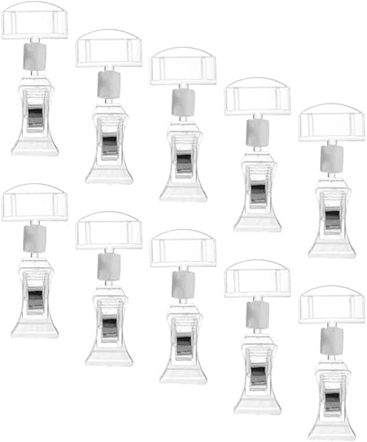 10 unids plástico mercancía clip cartel soporte exhibición tabla etiqueta clips para tienda de negocios supermercado