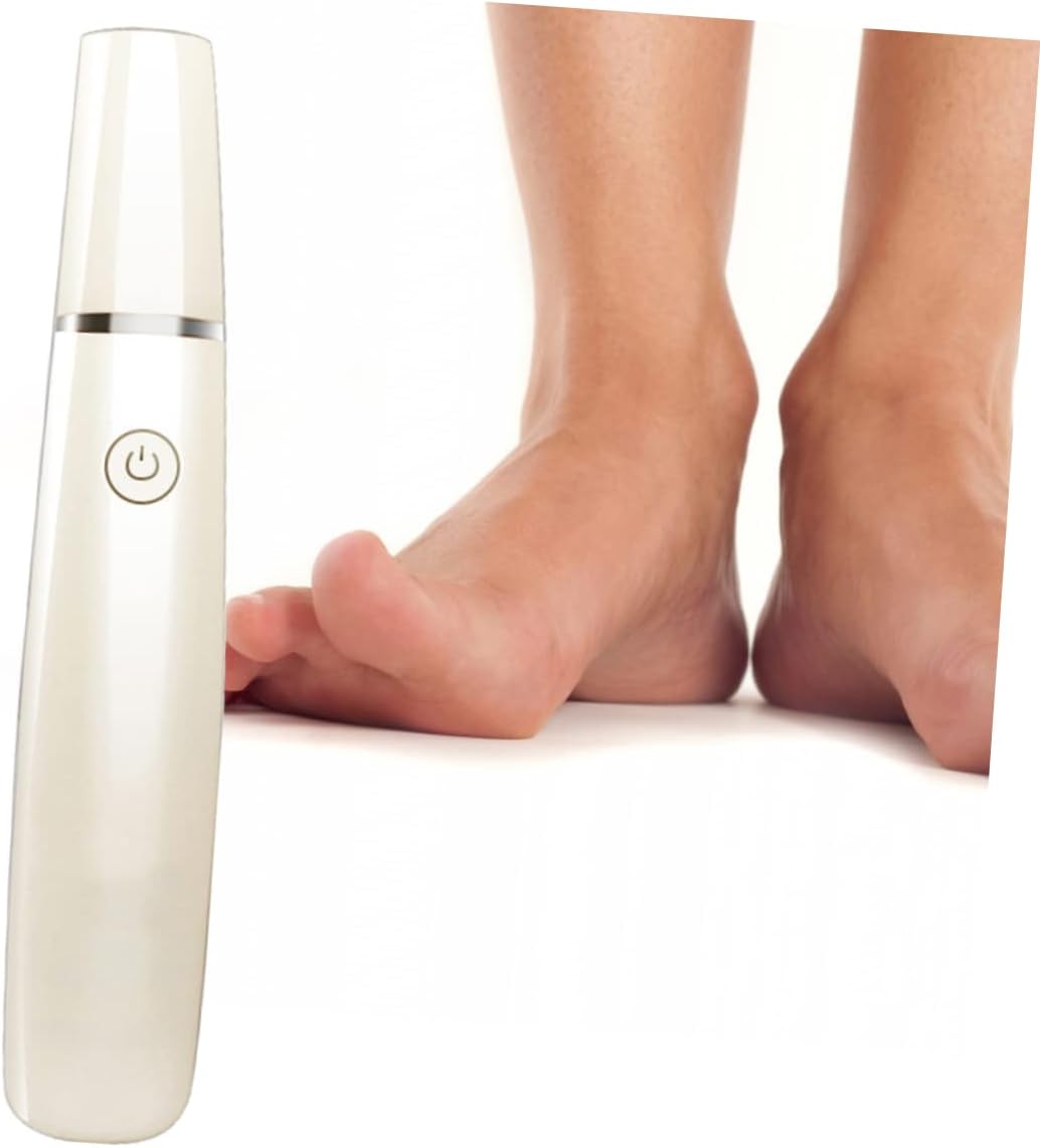 Housoutil Electric Foot Callus Remover with Coarse Rollers USB Rechargeable Painless Foot Scraper for Callus and Dead Skin Treatment Ergonomic Design for Home Pedicure White