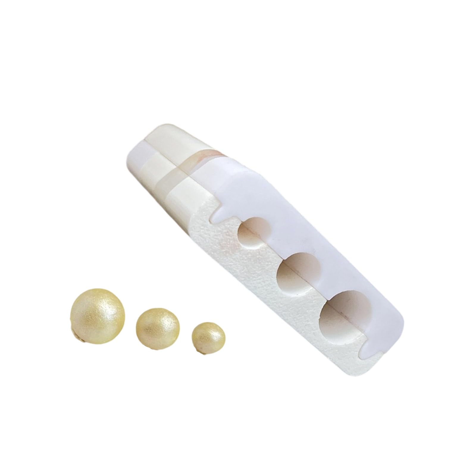 NEWFT Eggs and Round Bead Rolling Mould for Polymers Clay Resin Craft 3 Adjustable Size Sturdy Jewelry Tool