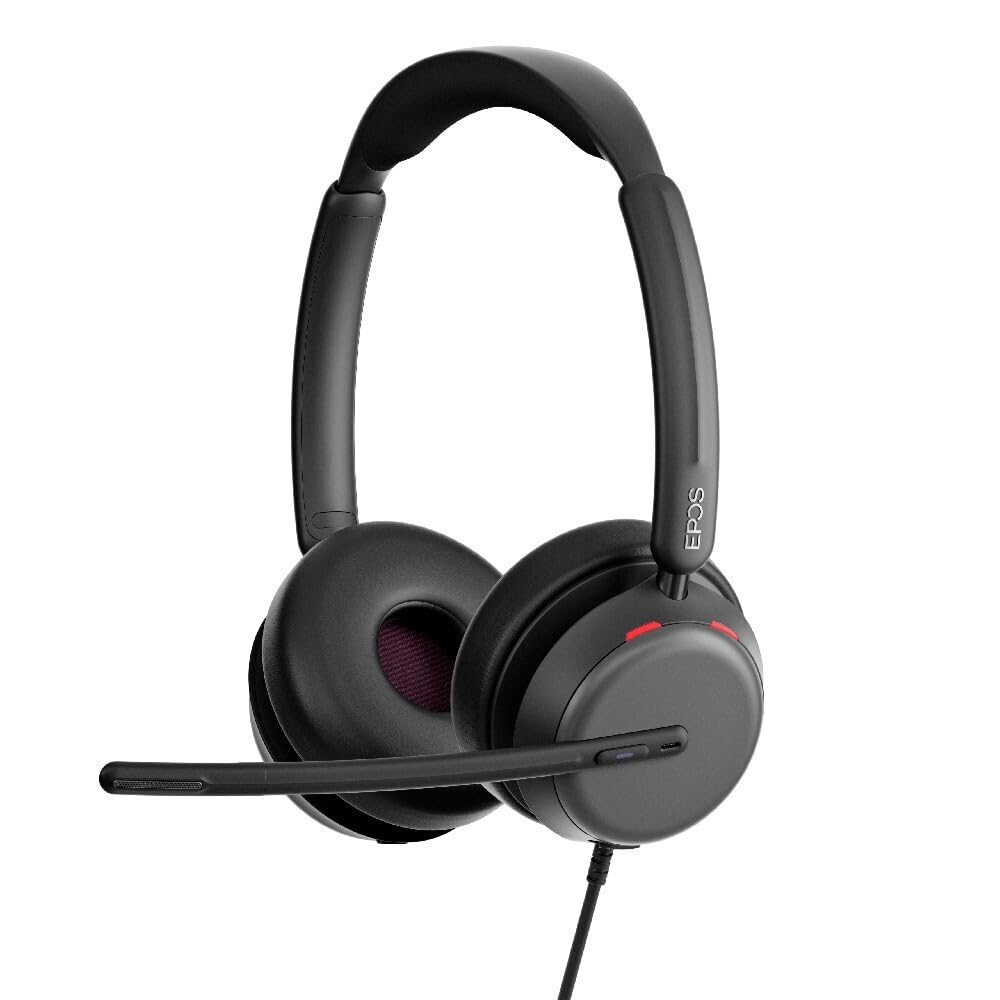 EPOS Impact 860T ANC Headset - Microsoft Teams Certification - Stereo - USB Type C - Wired - On-Ear, Over-The-Head - Binaural - Supra-aural - Noise Canceling