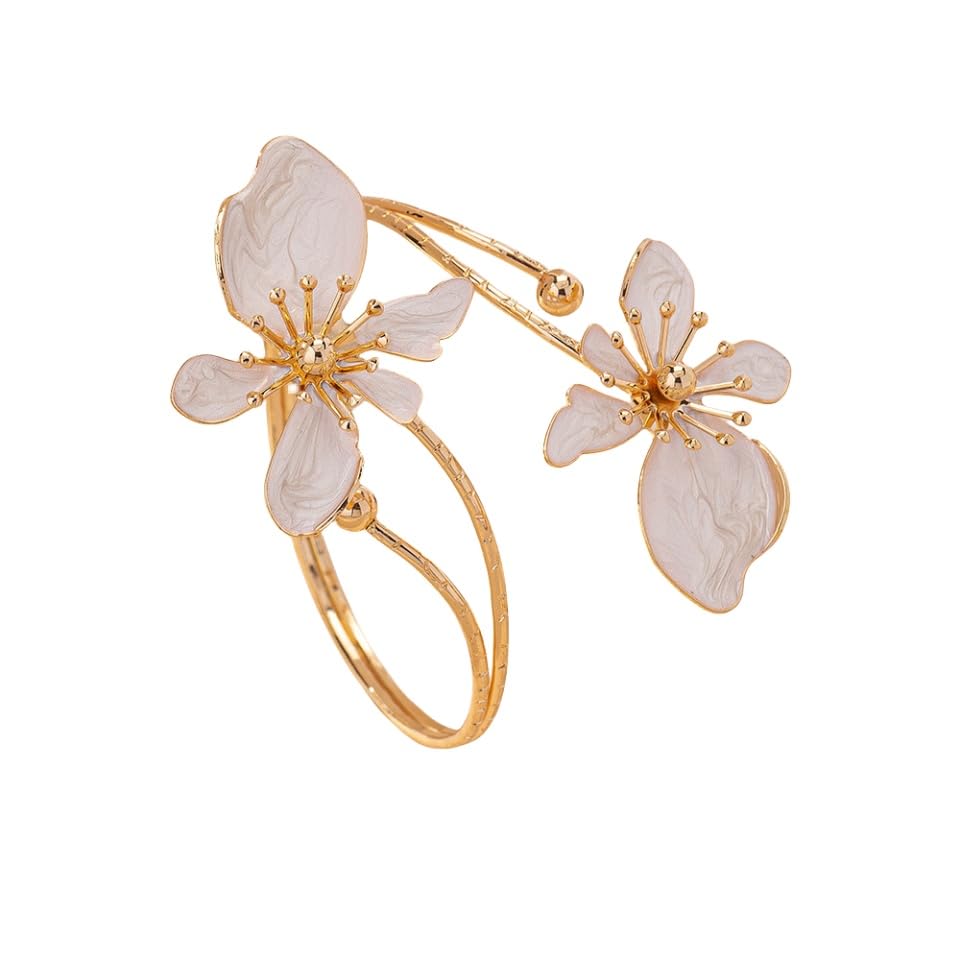 SCRDPRAD Colorful Flower Arm Cuff Bracelet for Women Boho Upper Arm Bangle Bracelet Holiday Summer Beach Jewelry Gifts