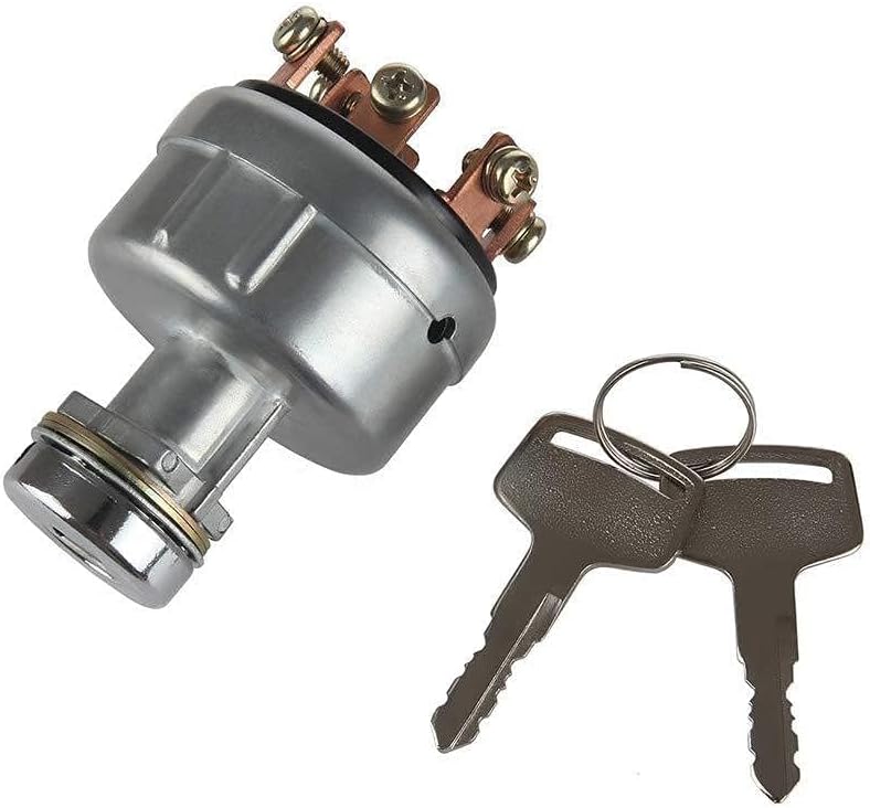Agricultural Vehicles Ignition Switch with 4 Position 6 Terminal Wire Digger 2 Keys Suit International Harvester, Tractor,Trailer