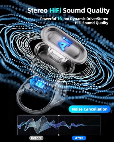 Image of AI Translation Earbuds Real Time, 4-in-1 Translator Earbuds 144 Languages, Audifonos Traductores Ingles Espanol, Bluetooth 5.4 Wireless Open Ear AI Translation Earbuds with LED Night Light (Black)