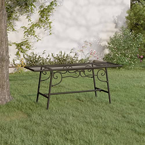 ShCuShan Banc circulaire pour arbre,Banc de jardin en bois rond,Banc d'arbre 110 cm noir en acier