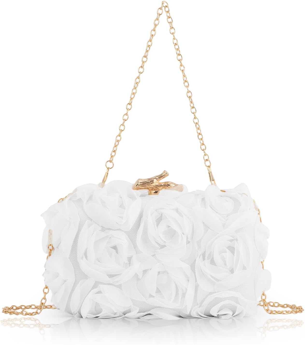 Lanpet Women Clutches Purse Lace Formal Flower Evening Handbag Chain Strap Shoulder Bag