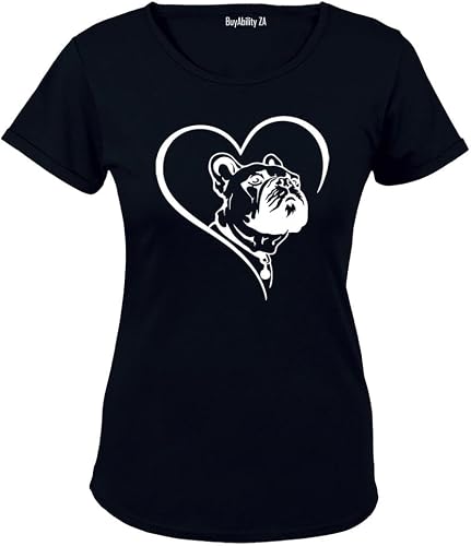 French Bulldog Heart - Ladies - T-Shirt