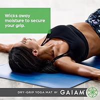 Gaiam Dry-Grip Yoga Mat, Non-Slip, Hot Yoga (Marbled) — image 2