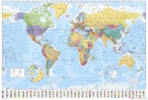 World Map, 2015, Maxi Poster, 61 x 91.5 cm, Paper, Multi-Coloured