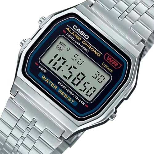 Relógio de Pulso Unissex Prata Casio Vintage Digital A159WA-N1DF