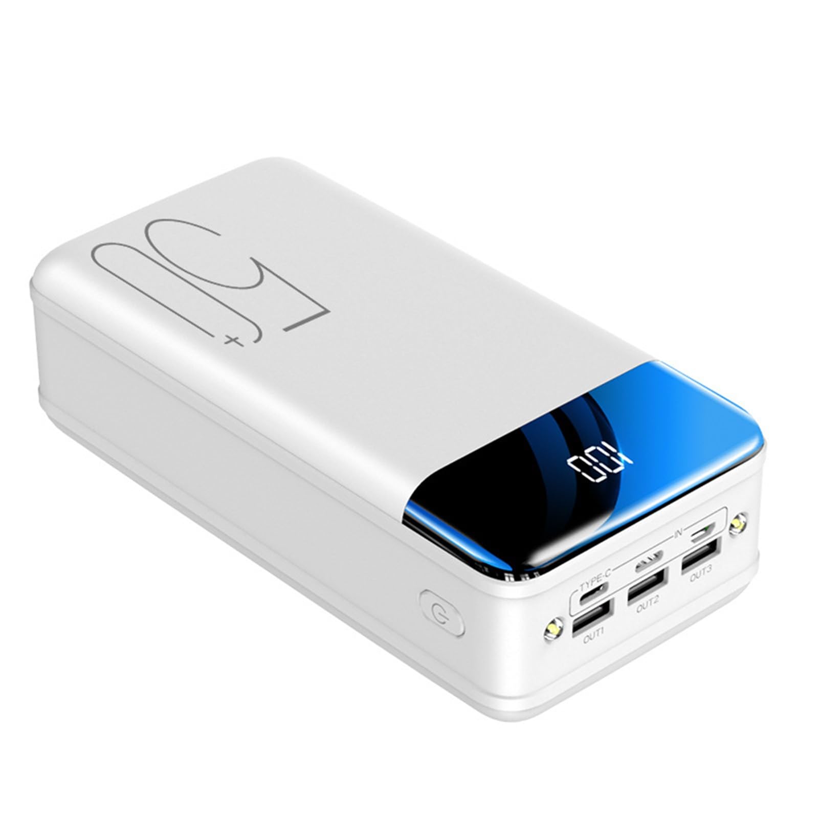 Powerbanks 50000 mAh przenośna ładowarka, prosta stylowa i kompaktowa konstrukcja, szybkie ładowanie do smartfonów, tabletów, aparatu (kolor: biały)