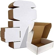 K K Industrial Multipurpose White Cardboard Box for Packing, Packing Material, Self Locking Corrugated Boxes 6 x 4 x 2 Inch Sturdy Boxes for Online Selling/E-commerce Shipping (Pack of 50)