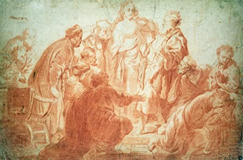 Póster de arte graffiti de Rembrandt: lámina de tiza roja de 60x90cm para dormitorio