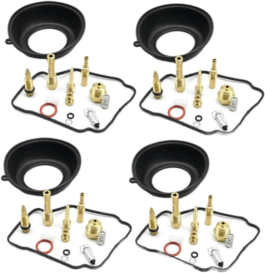 Carburetor Repair Kit 4 Pack Compatible With CBR400RR NC23 1986 1987 1988 1989 Cbr 400rr Motorcycle Vacuum Diaphragm Carb Membrane