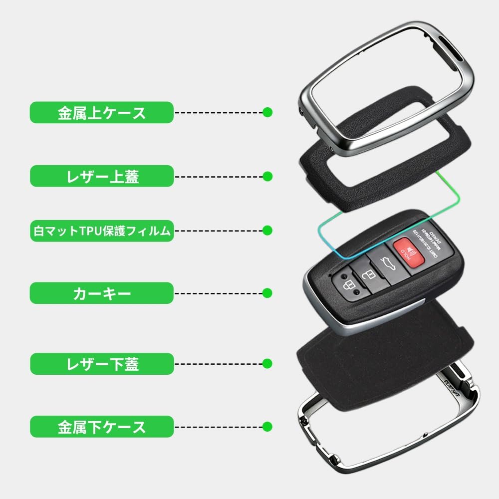 Amazon.co.jp: トヨタ クラウン 210 系 220 系 対応 本革レザーキー