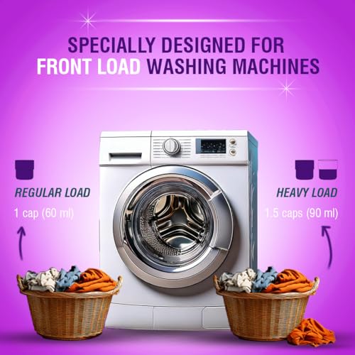 Image of Beco Natural Liquid Detergent Front Load - 5L Bottle| Tough Stain Removal | Lavender & Vanilla Freshness | Retains Brightness & Shine | Chemical Free | Front Load Washing Machine Liquid