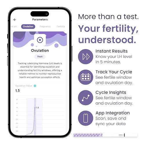 Image of Vivoo Ovulation Test Strips and Pregnancy Test Kit - 25 LH Ovulation Tests + 5 HCG Pregnancy Tests + 30 Cups | 99.1% Accurate | 5-Min Results | Free App Cycle Tracker