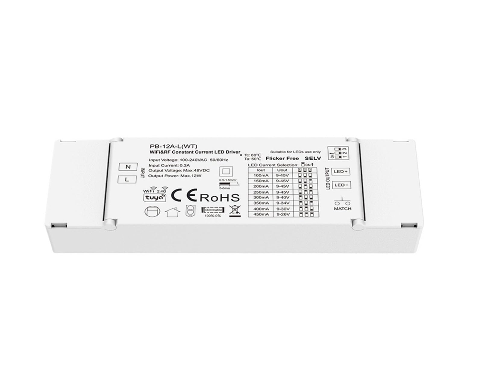 Transformateur LED constant WiFi dimmable intelligent 12W alimentation commande vocale - 3