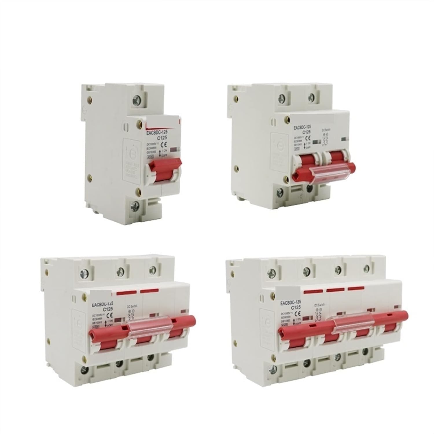 Disjoncteur de surcharge électrique continu 1000 V pour coupure 80A