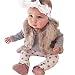 AMA(TM) 3PCS Newborn Baby Boys Girls Bear Romper+ Pants +Hat Outfits Clothes (12M, Grey)