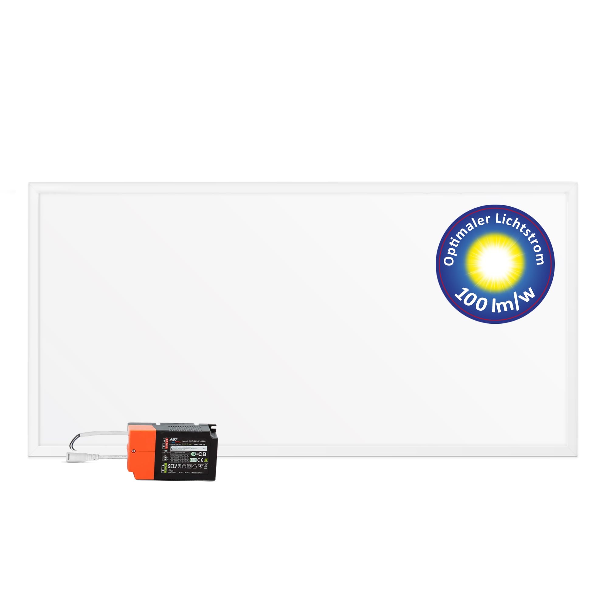 LECOM LED Panel XXL 120x60 Neutralweiß 4000K 6000lm Rasterleuchte | LED Deckenleuchte für professionelle, helle und gleichmäßige Beleuchtung. Flaches Design. Für Räume mit hohem Lichtbedarf.