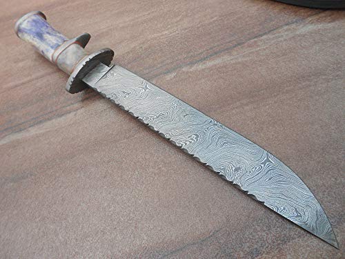 KE-0226-HK CUSTOM HAND MADE DAMASCUS BLADE HUNTING KNIFE