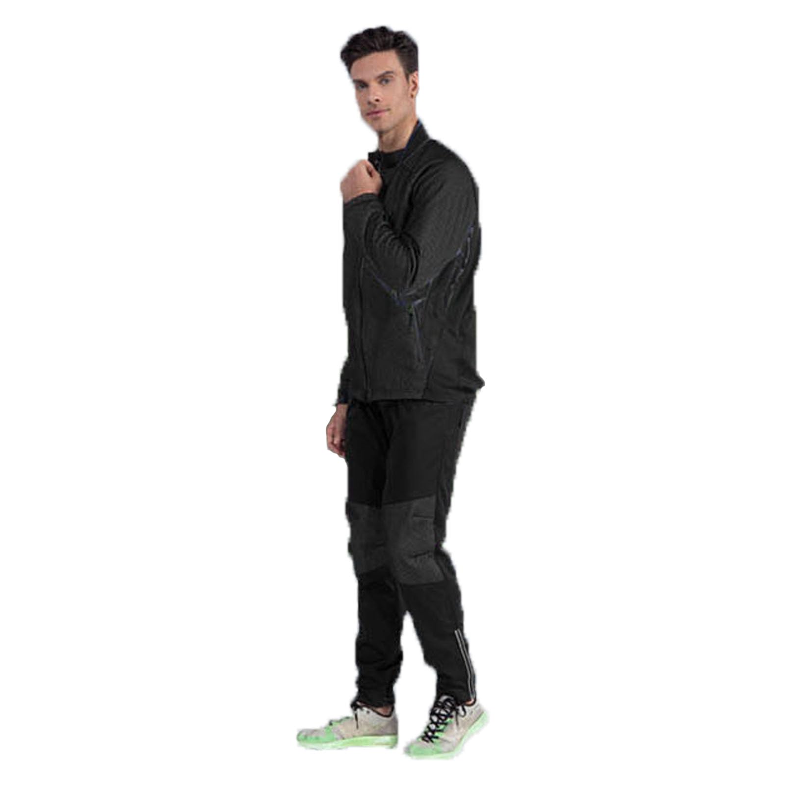 Herren Radjacke Set Winter Thermal Wasserdicht Winddicht Fahrradjacke Set Thermo Fleece Lange Radhose + Fahrradhose