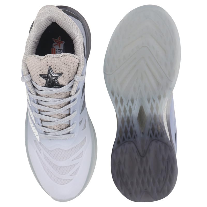 Image of FAUSTO Men's Breathable Sport Shoes|Memory Cushion and Anti-Skid Bounce Back Phylon Sole|Athleisure Running Shoes|Lace Up Walking Shoes|Gym Shoes