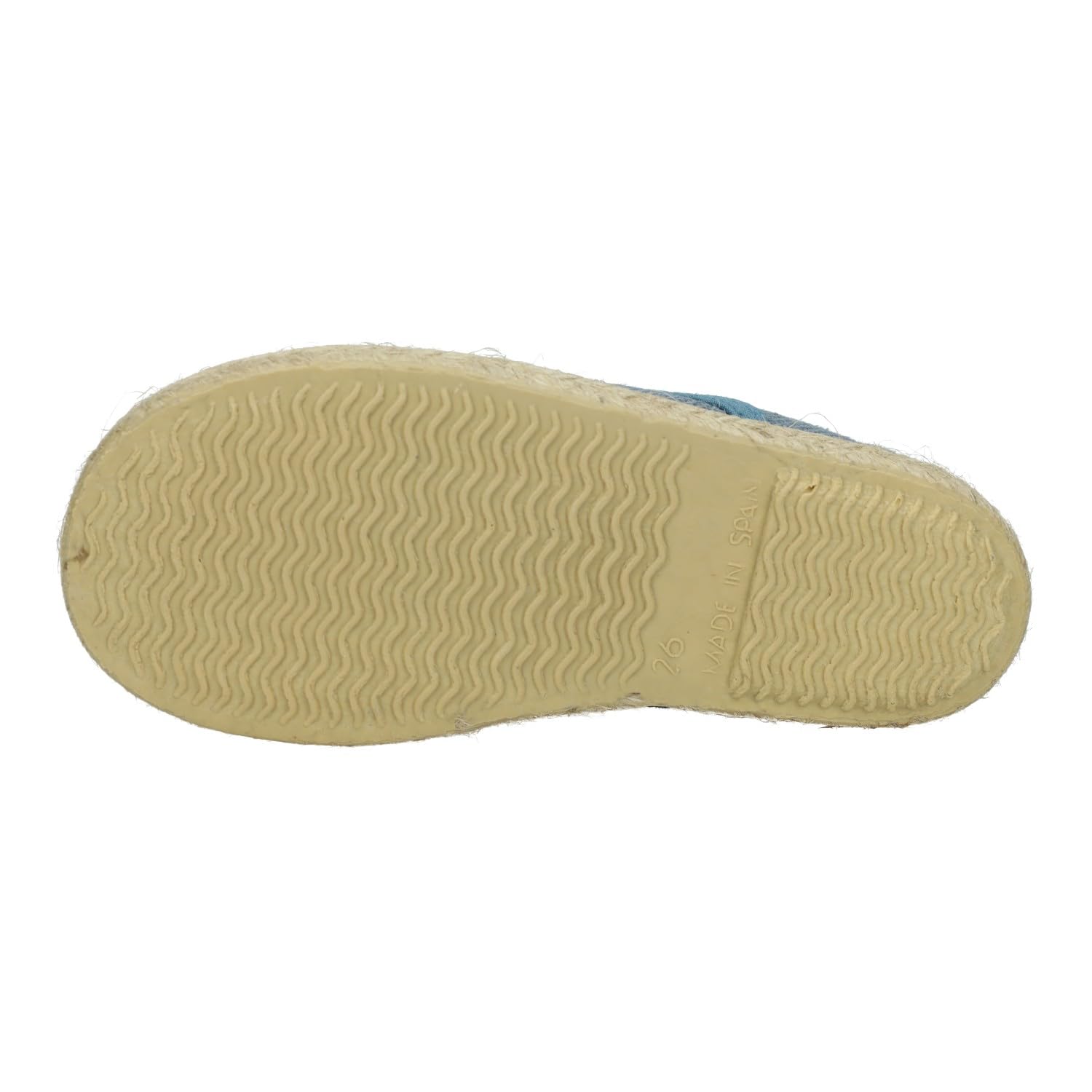 MADE IN SPAIN 267/L Chaussures en toile pour enfant en couleur indigo, espadrilles en toile avec semelle en sparte et semelle intérieure en cuir. Fabriquées en Espagne pour enfant