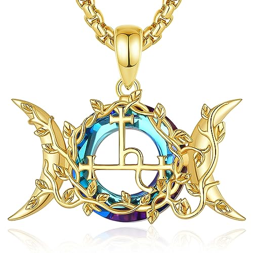 Collier lune sorcière en argent pour rituel wicca et ésotérisme féminin