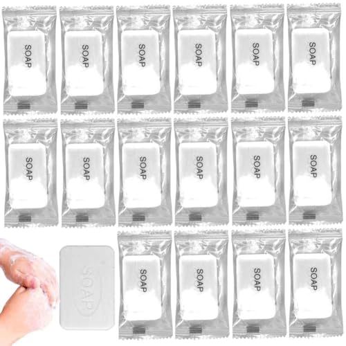 20 jabones desechables de hotel envueltos individualmente; limpio e higiénico; preparación de invitados para el cuidado personal, baño, cuerpo, mano, viajes, barras de jabón para el hogar, hotel,