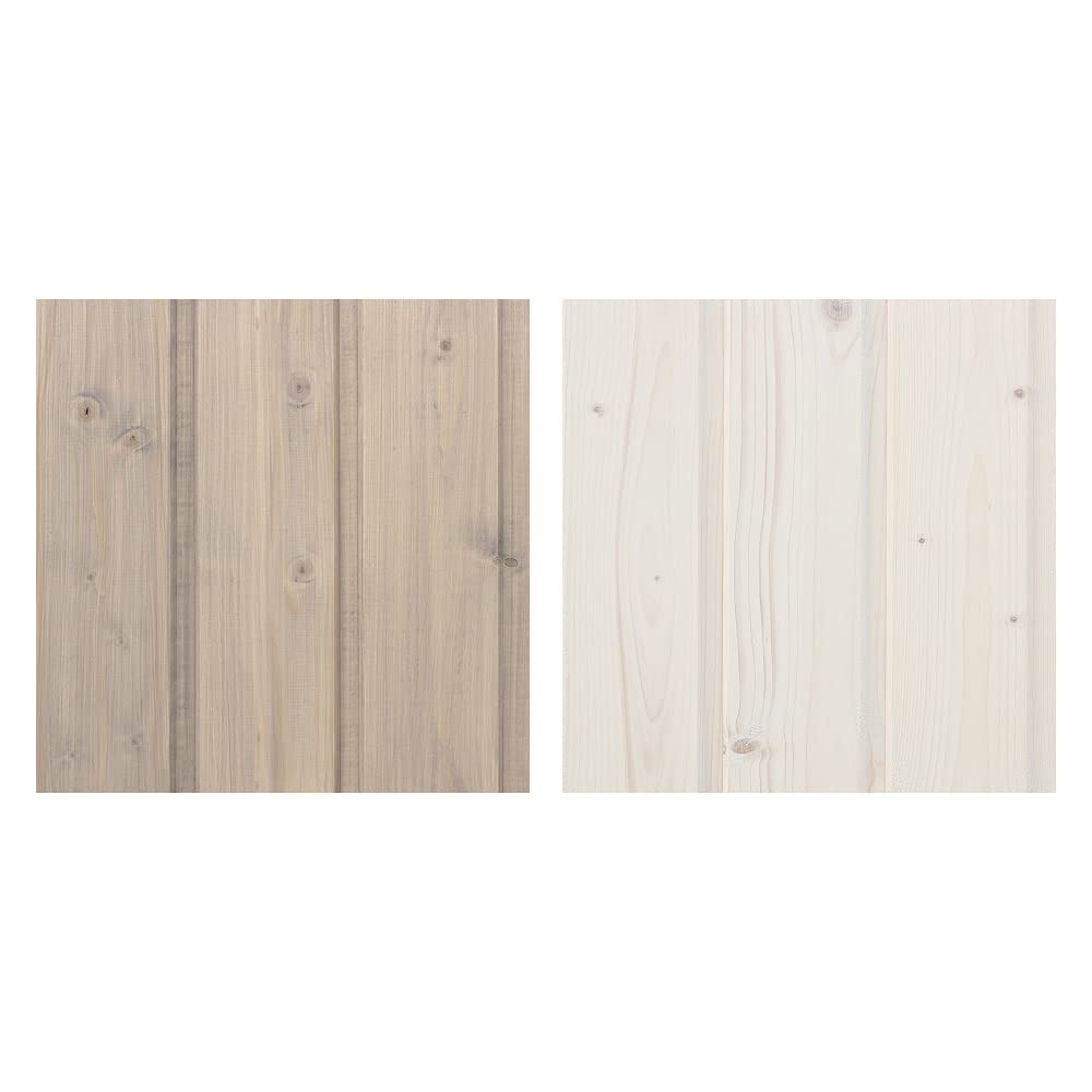 TIMBELA Il kit di impregnanti per l’applicazione su casette in legno interno e esterno - 5 litri di colore BIANCO+ 5 litri di impregnante di colore GRIGIO + IL REGALO il kit di pennelli