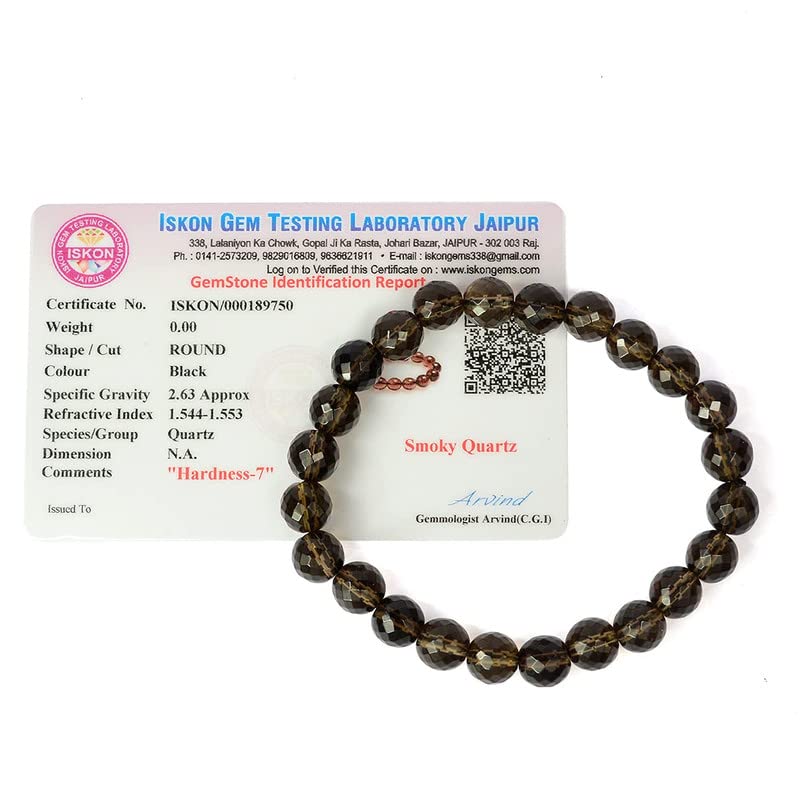 Bracelet en pierre en cristal naturel de 8 mm taillé à facettes pour homme et femme