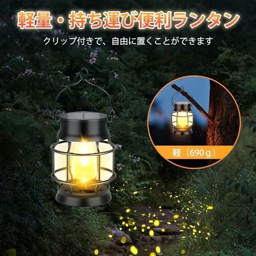 Solar Lantern Outdoor Waterproof Hanging Solar Garden Lights, Solar Powered Landscape Christmas Lanternsfor Patio, Yard, Garden and Pathway Decor (2 Pack)