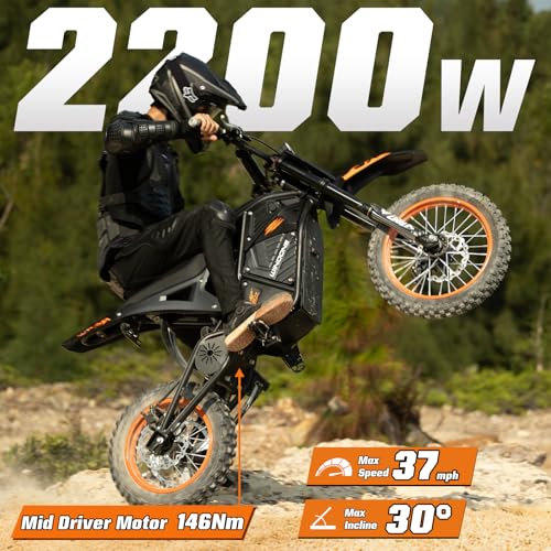 Close up of RM7 electric dirt bike specs
