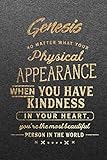  Genesis No Matter What Your Physical Appearance When You Have Kindness In Your Heart, You\'re the Most Beautiful Person In the World: Personalized ... Inspirational Gifts for Her with Quotes.