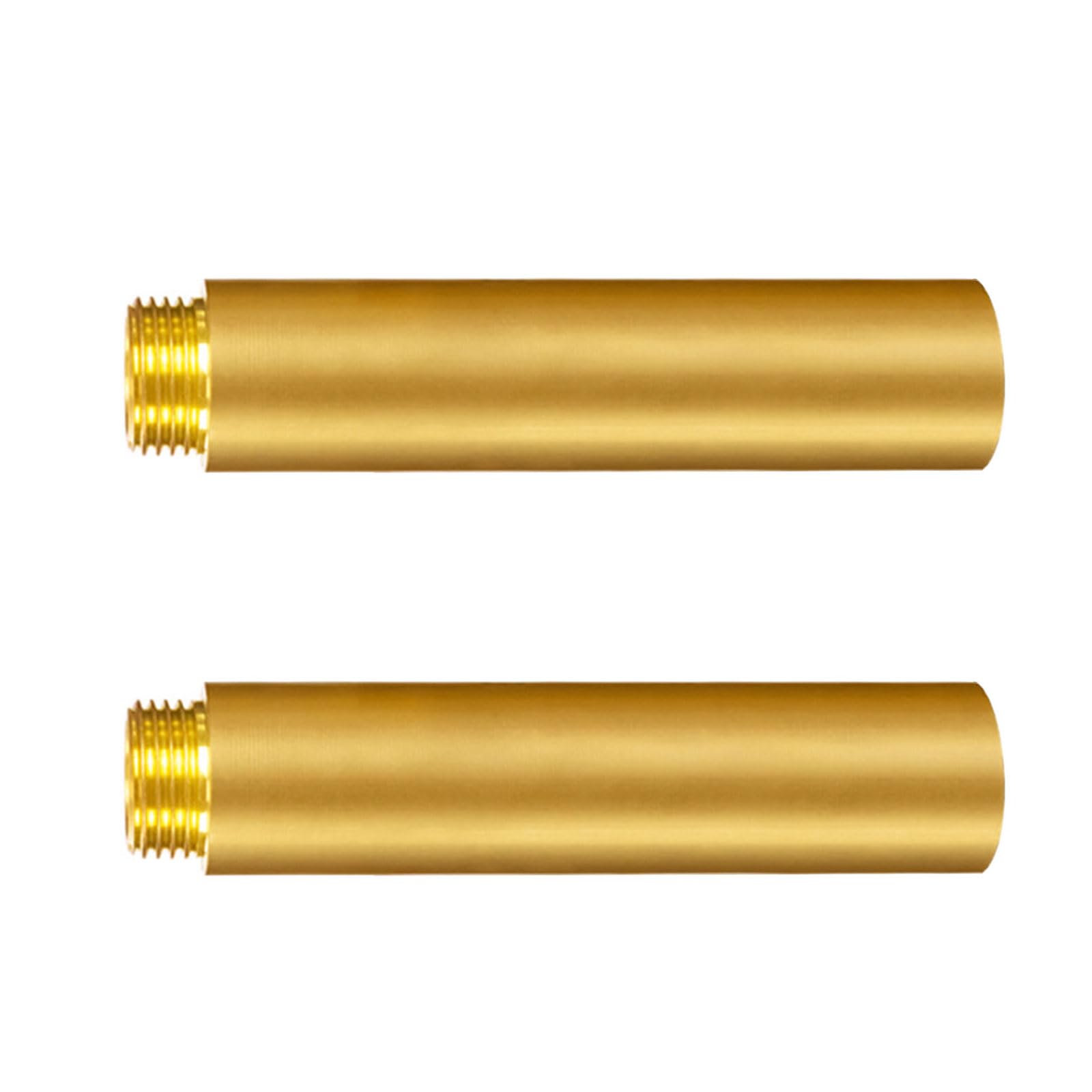 Hgenahgtf 100Mm 2Pcs Brass 1 / 2Inch Water Extension Pressure Resistant Connector Brass 1 / 2Inch Plumbing Extension Set For Various Pipe In Heating Systems Connector