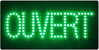 LED Ouvert Sign for Business, Super Bright LED Open Sign for Nail Salon, Electric Advertising Display Sign for Beauty Salon Shop Store Storefront Window Home Decor. (Green)