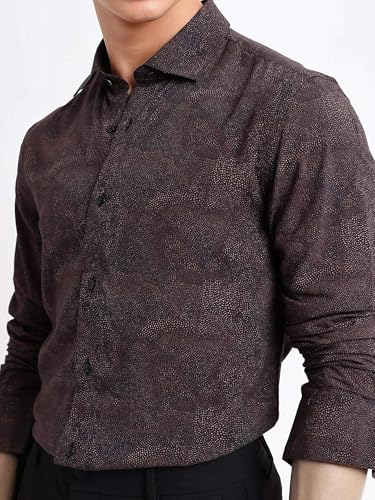 Image of Rare Rabbit Regular fit Geometric Print Shirt